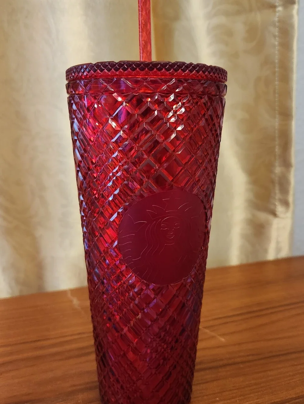 Red Gem Textured Starbucks Cup